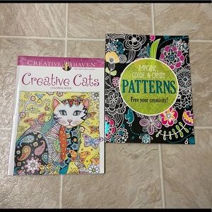 2 adult coloring books